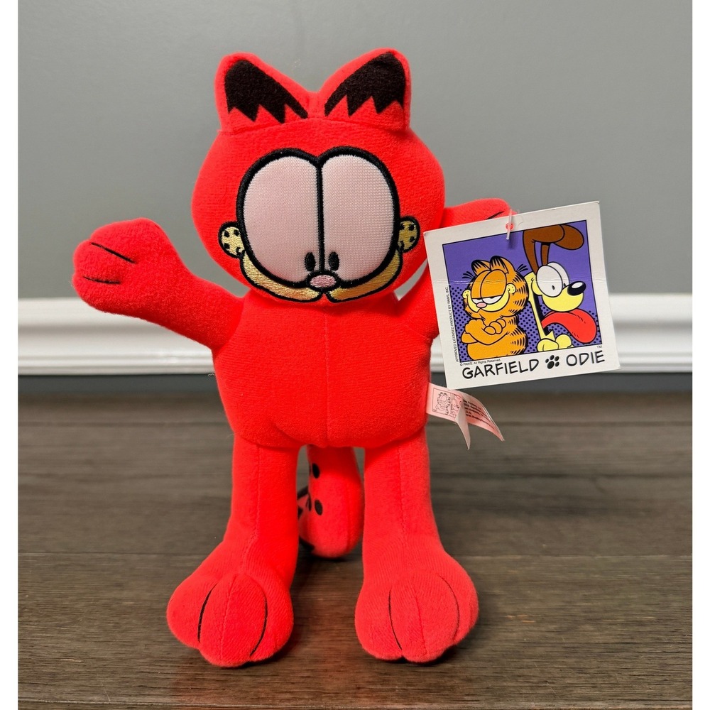 Garfield Plush Stuffed Animal Paws Toy Factory Standing Orange Cat with Tags